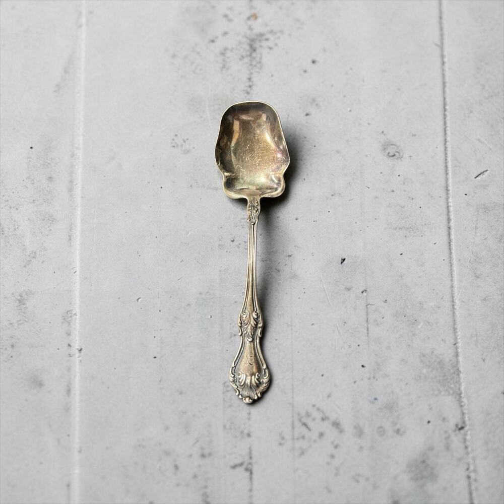 Antique R.W.S. CO. Roger Williams Sterling Silver Sugar Shell Spoon 1900s